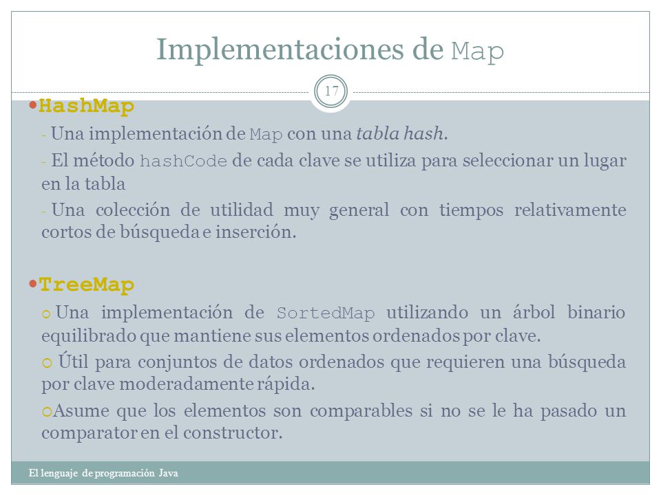 Implementaciones de Map
