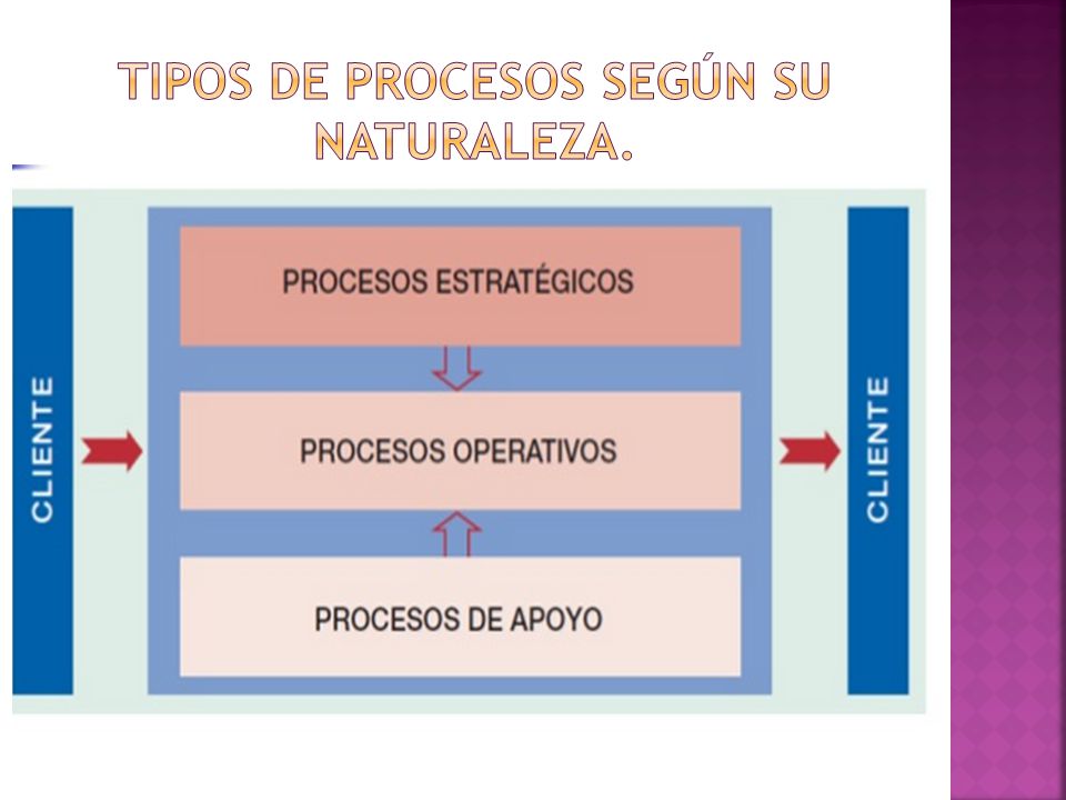 Tipos de procesos según su naturaleza.