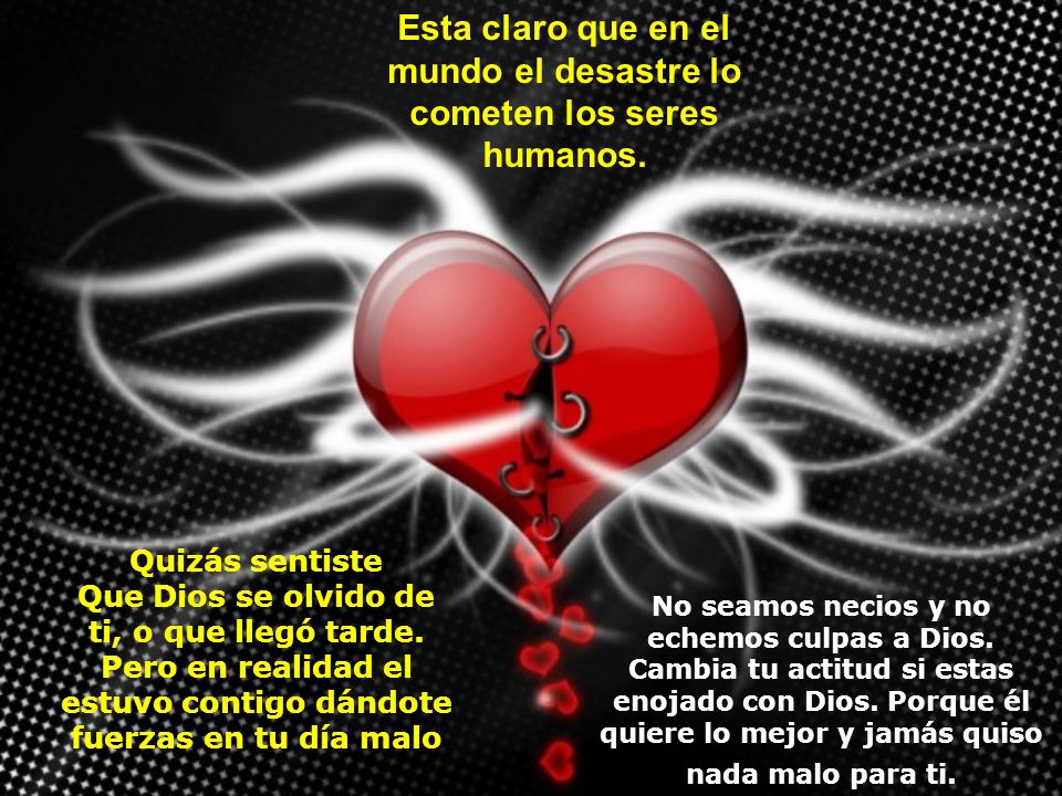 Esta claro que en el mundo el desastre lo cometen los seres humanos.
