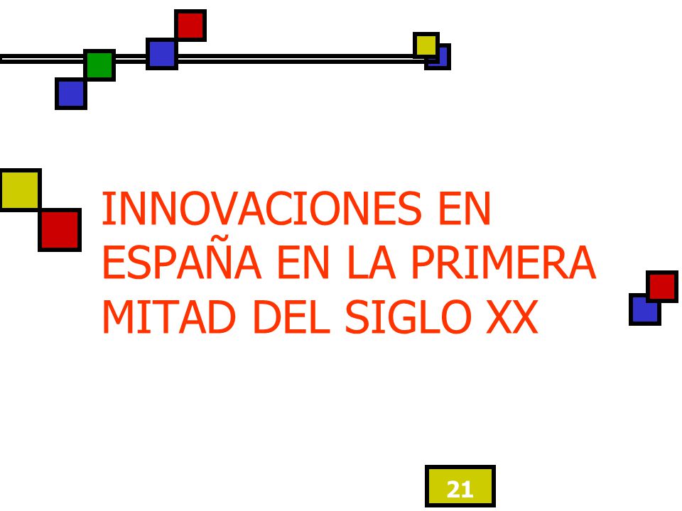 INNOVACIONES EN ESPAÑA EN LA PRIMERA MITAD DEL SIGLO XX