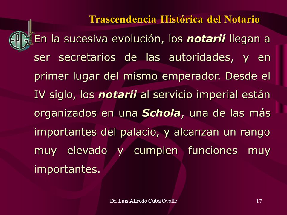 Trascendencia Histórica del Notario
