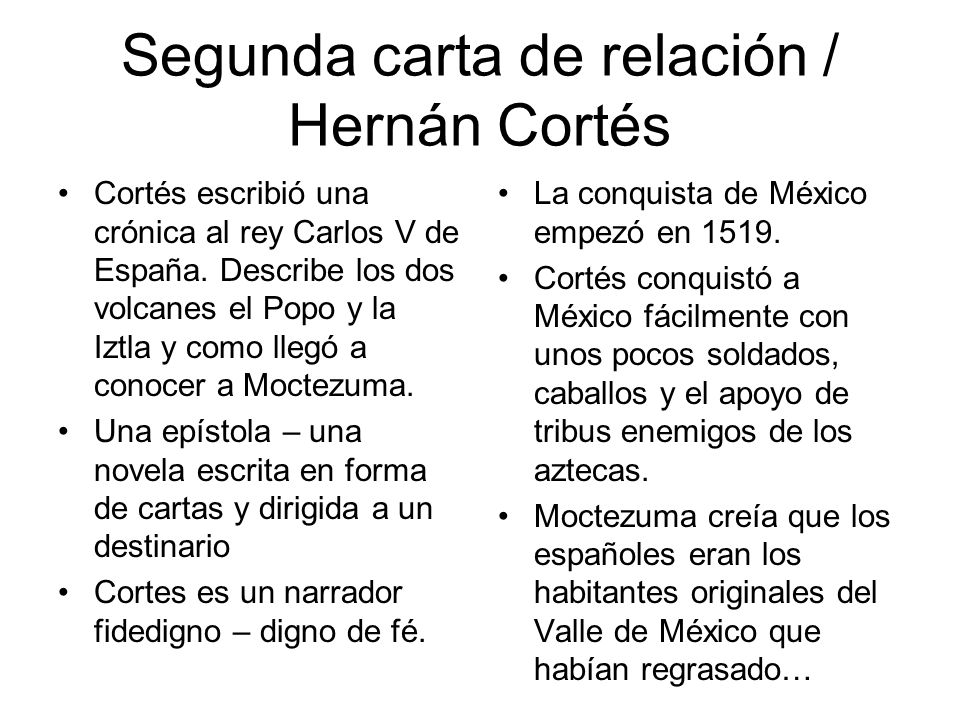 Segunda carta de relación / Hernán Cortés