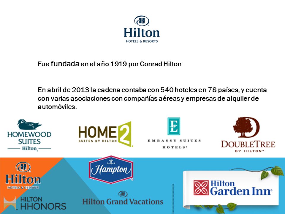 Fue fundada en el año 1919 por Conrad Hilton.