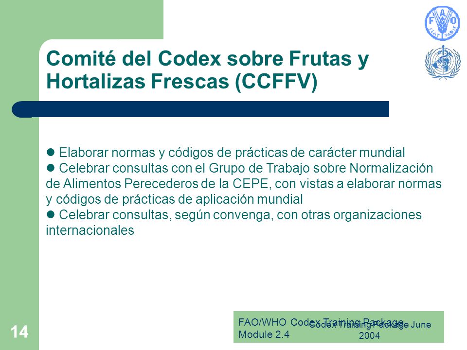 Comité del Codex sobre Frutas y Hortalizas Frescas (CCFFV)