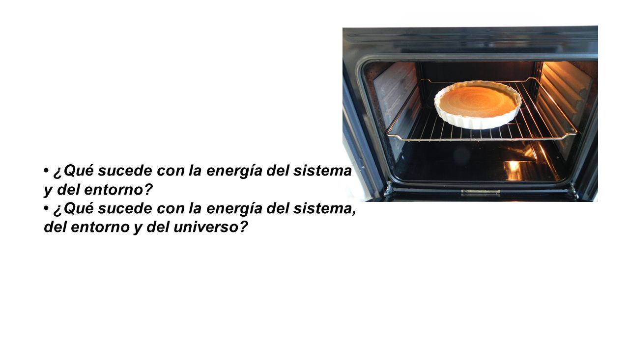 • ¿Qué sucede con la energía del sistema y del entorno