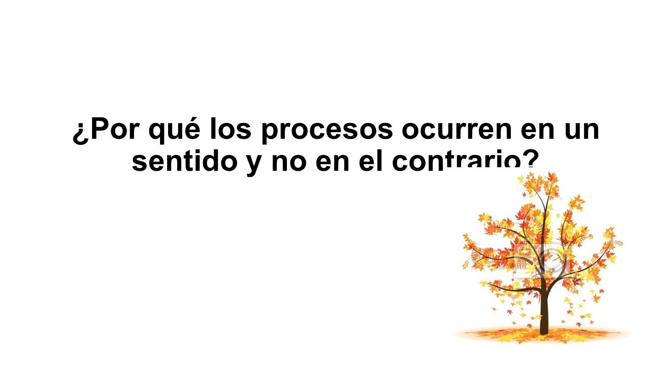 ¿Por qué los procesos ocurren en un sentido y no en el contrario
