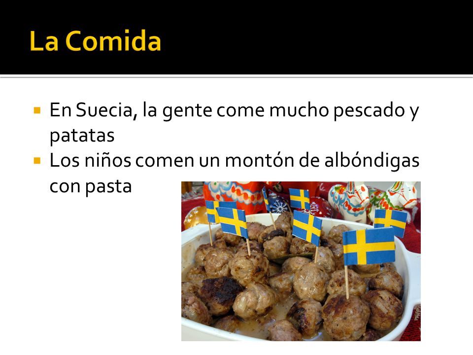 La Comida En Suecia, la gente come mucho pescado y patatas