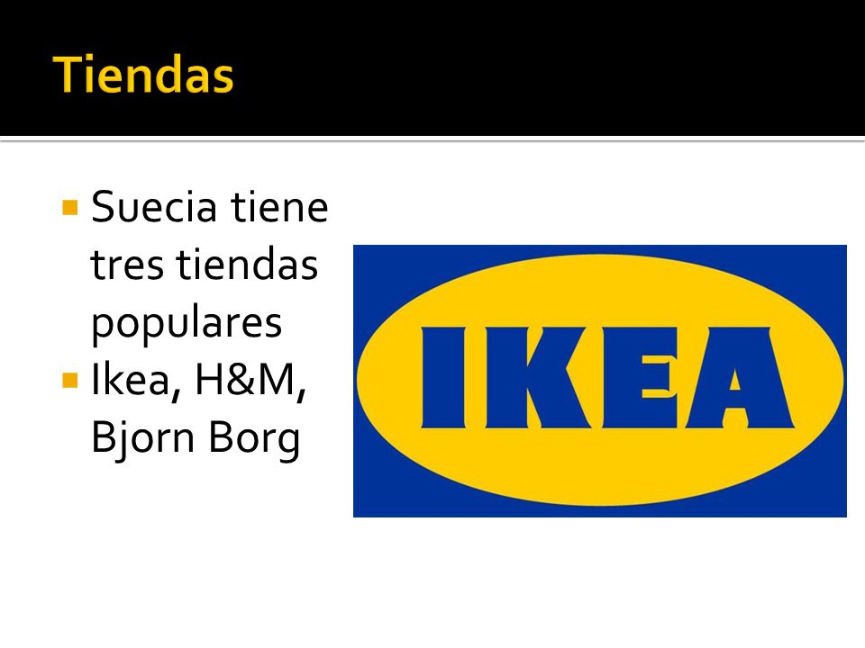 Tiendas Suecia tiene tres tiendas populares Ikea, H&M, Bjorn Borg