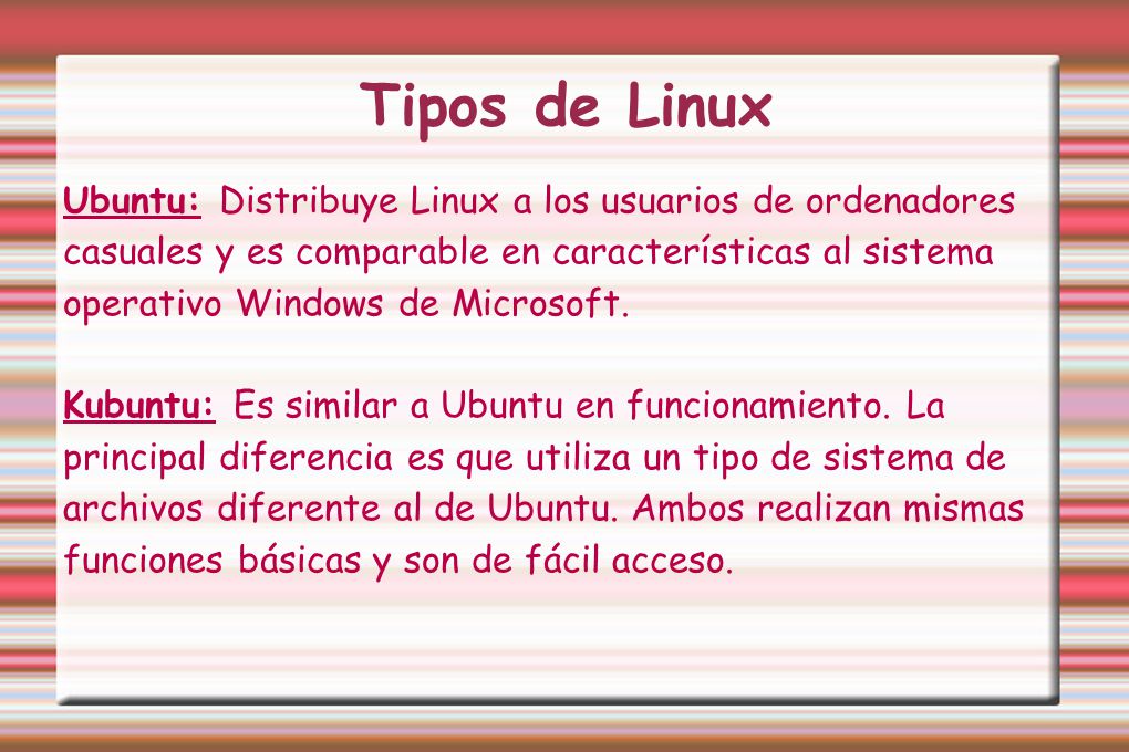Tipos de Linux