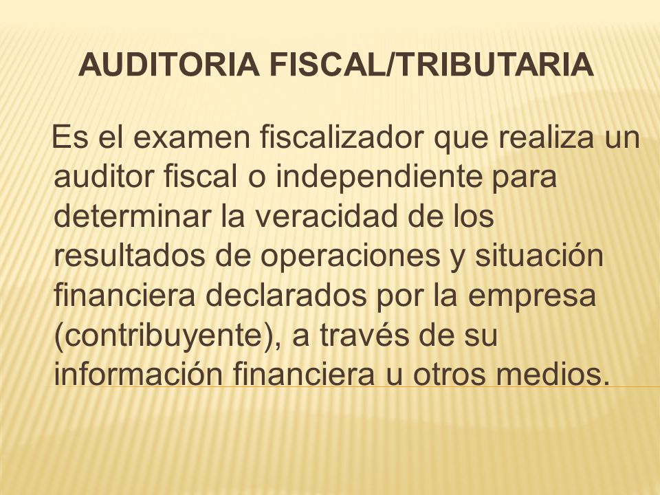 AUDITORIA FISCAL/TRIBUTARIA