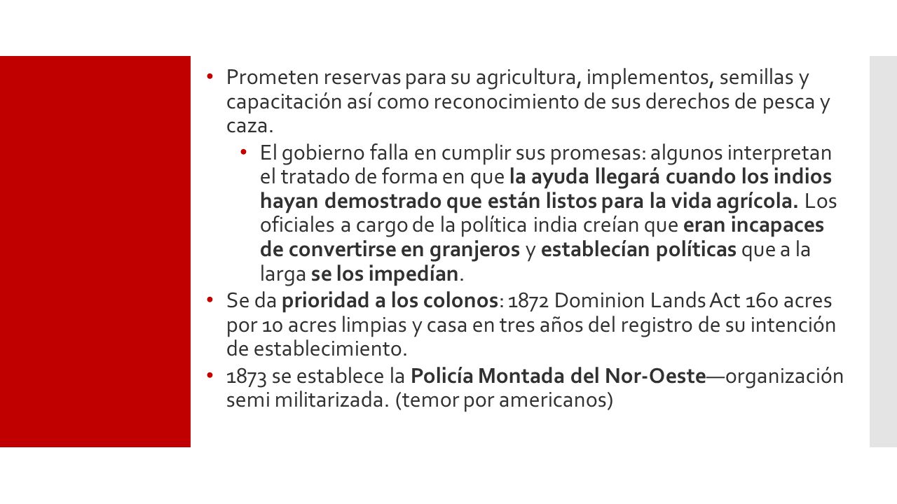 Prometen reservas para su agricultura, implementos, semillas y capacitación así como reconocimiento de sus derechos de pesca y caza.