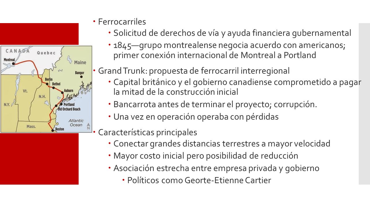 Ferrocarriles Solicitud de derechos de vía y ayuda financiera gubernamental.