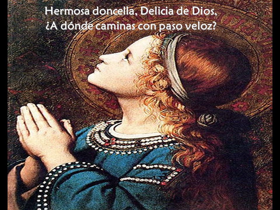 Hermosa doncella, Delicia de Dios, ¿A dónde caminas con paso veloz
