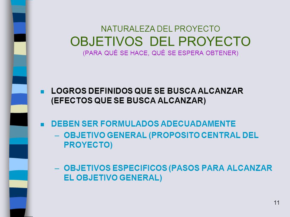 NATURALEZA DEL PROYECTO OBJETIVOS DEL PROYECTO (PARA QUÉ SE HACE, QUÉ SE ESPERA OBTENER)
