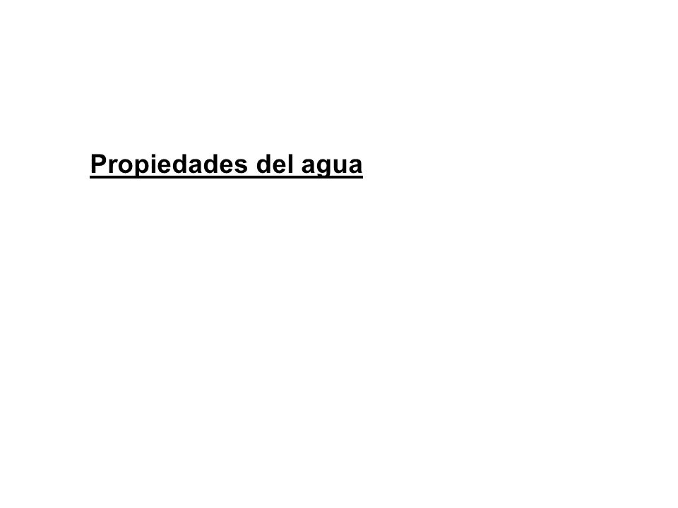 Propiedades del agua