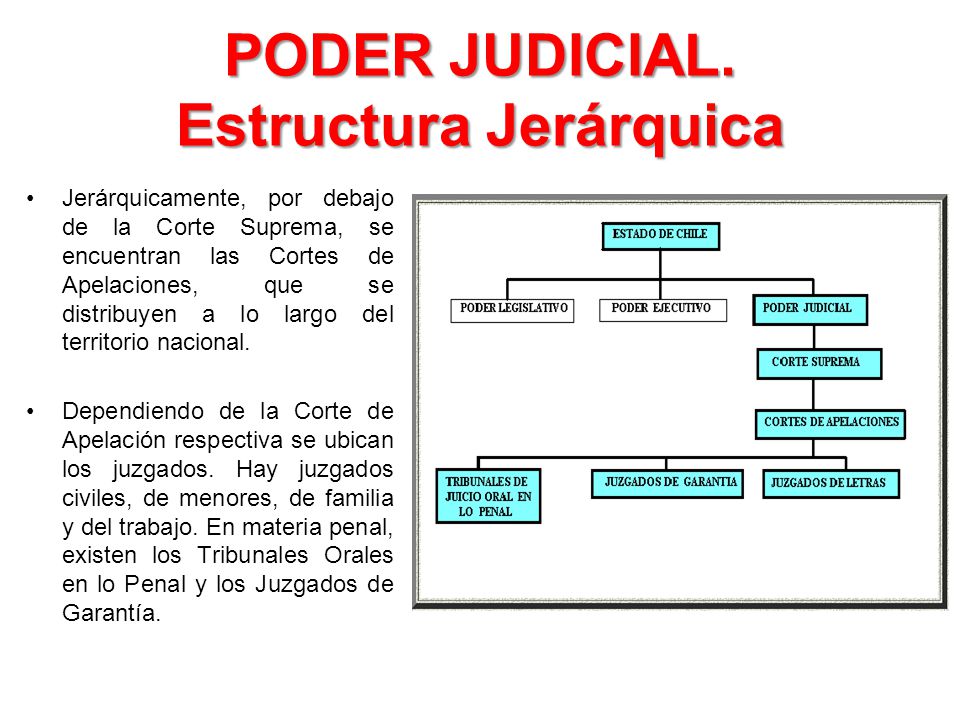 PODER JUDICIAL. Estructura Jerárquica