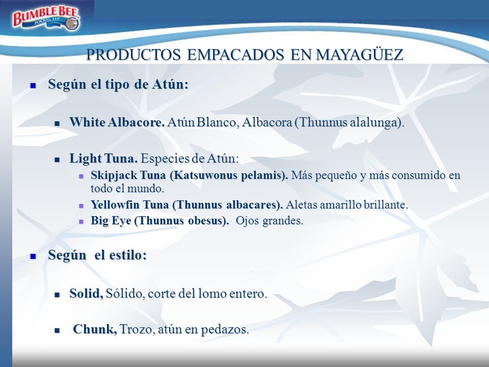 PRODUCTOS EMPACADOS EN MAYAGÜEZ