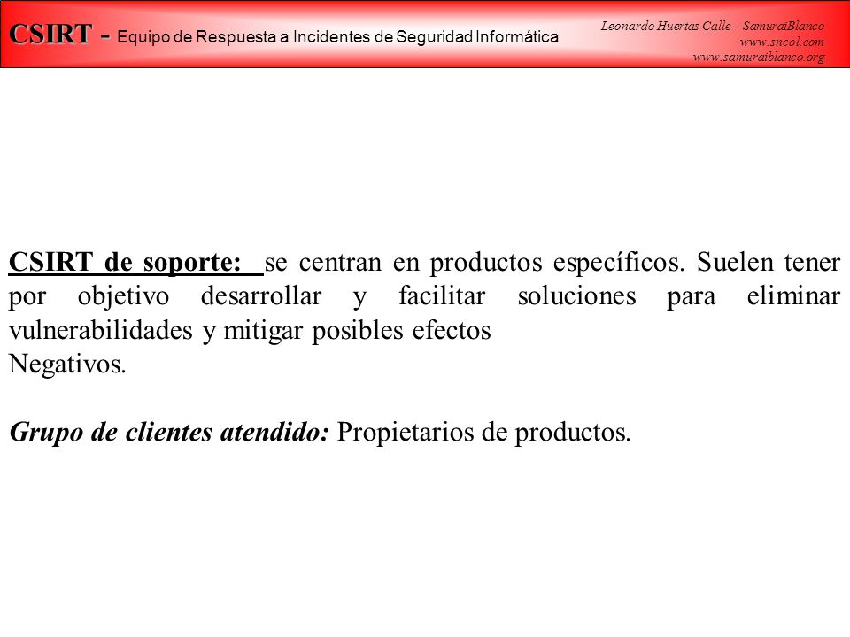 CSIRT - Equipo de Respuesta a Incidentes de Seguridad Informática