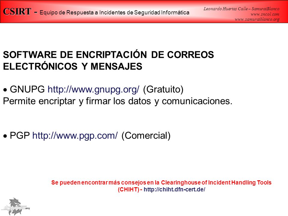 CSIRT - Equipo de Respuesta a Incidentes de Seguridad Informática