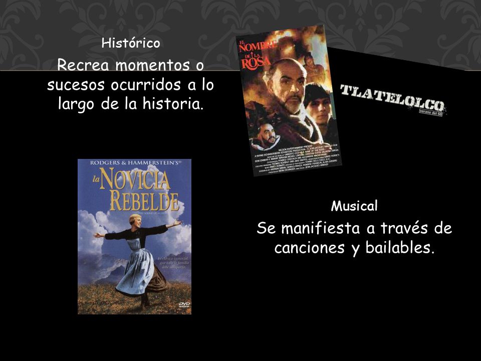 Recrea momentos o sucesos ocurridos a lo largo de la historia.
