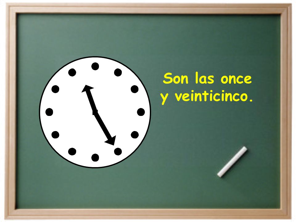 Son las once y veinticinco.