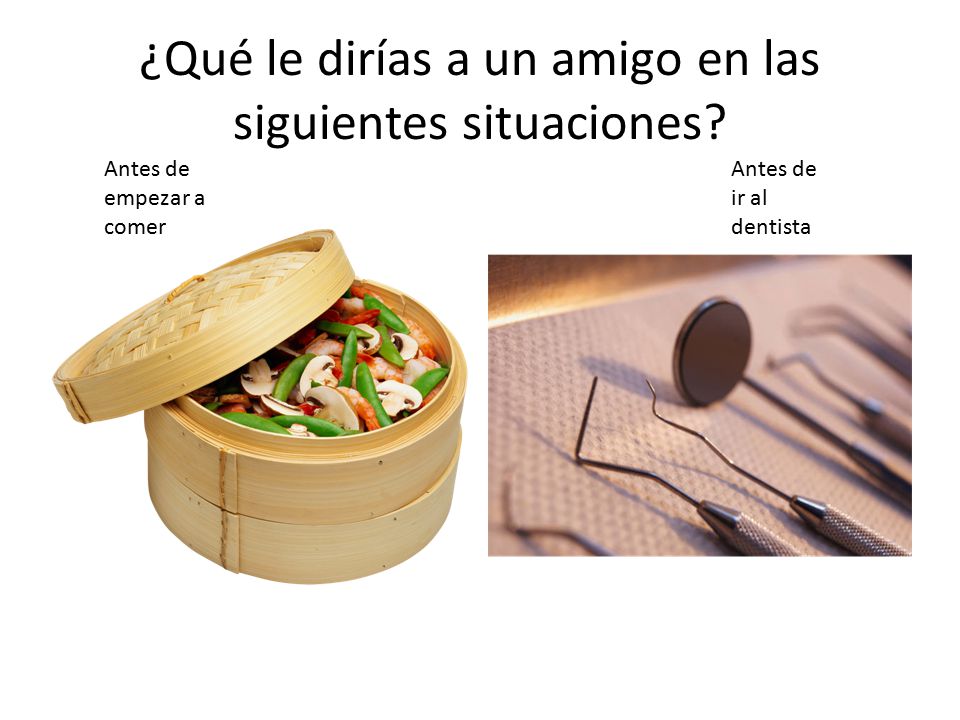 ¿Qué le dirías a un amigo en las siguientes situaciones