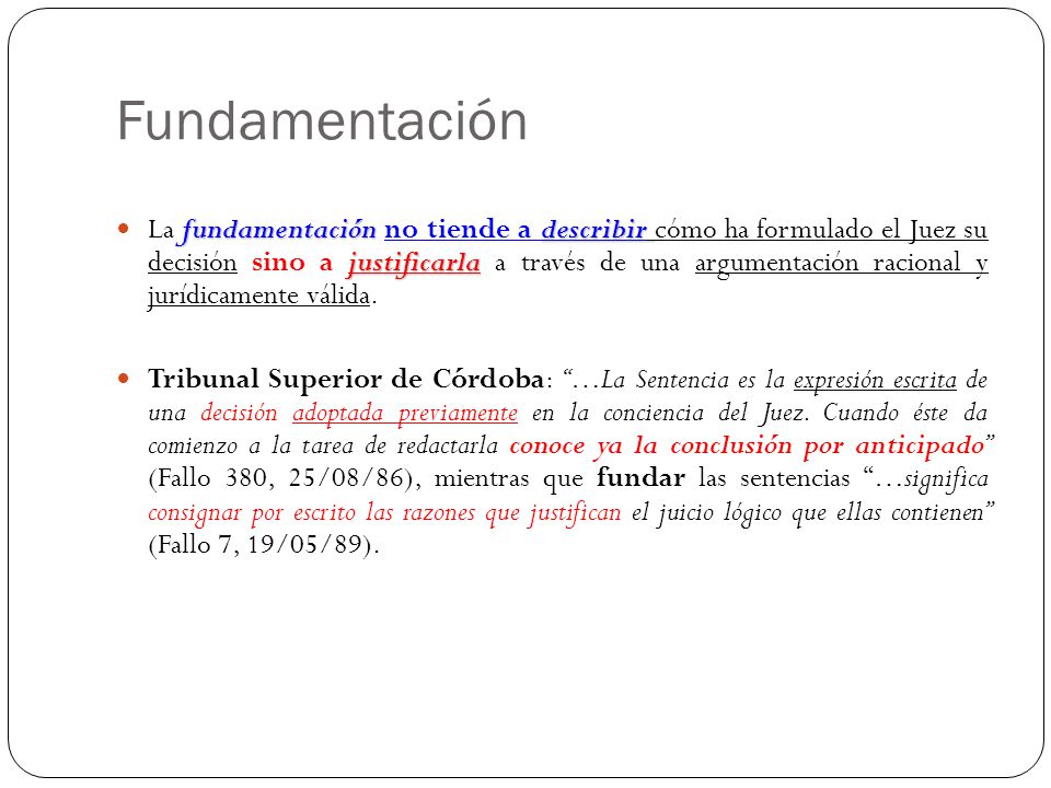 Fundamentación