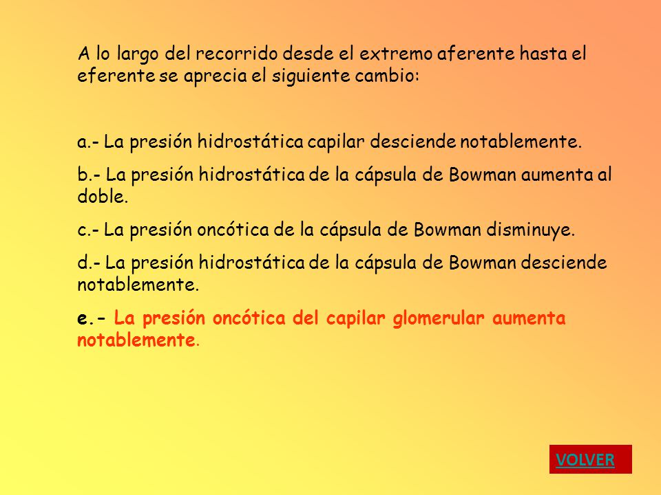 A lo largo del recorrido desde el extremo aferente hasta el eferente se aprecia el siguiente cambio: