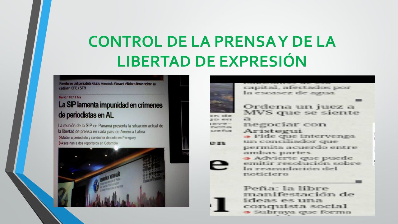 CONTROL DE LA PRENSA Y DE LA LIBERTAD DE EXPRESIÓN