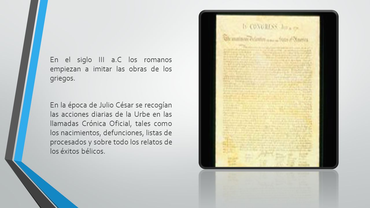 En el siglo III a.C los romanos empiezan a imitar las obras de los griegos.