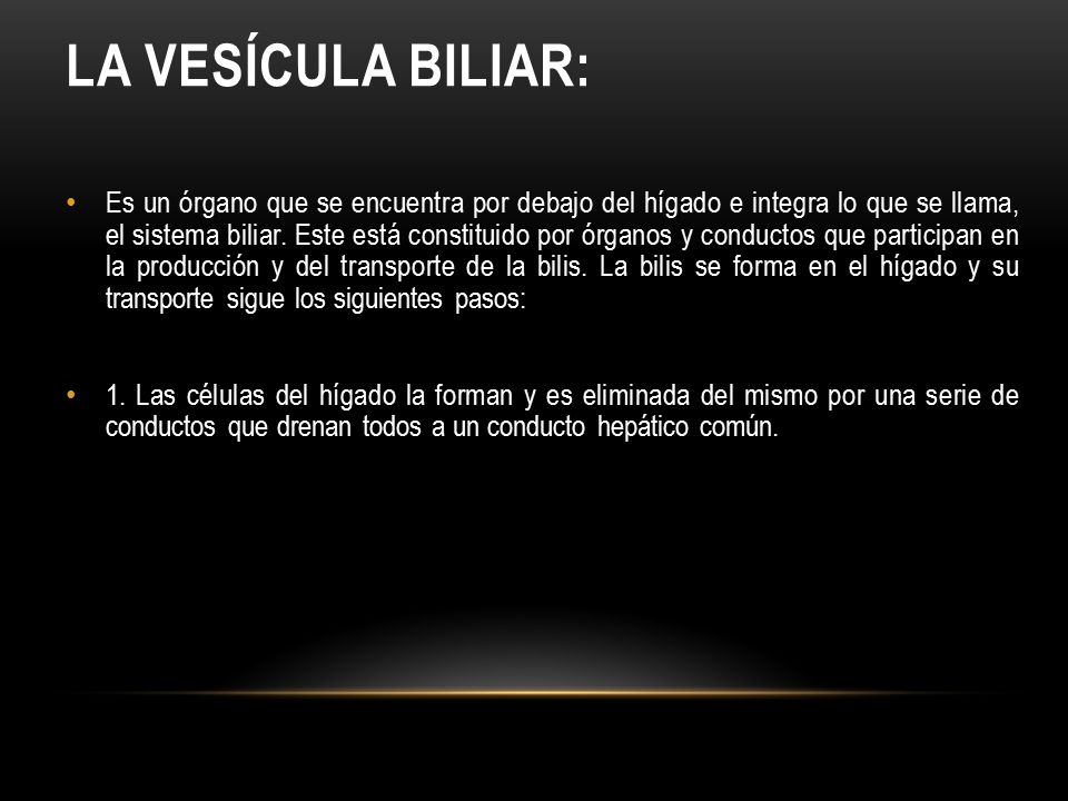 La vesícula biliar: