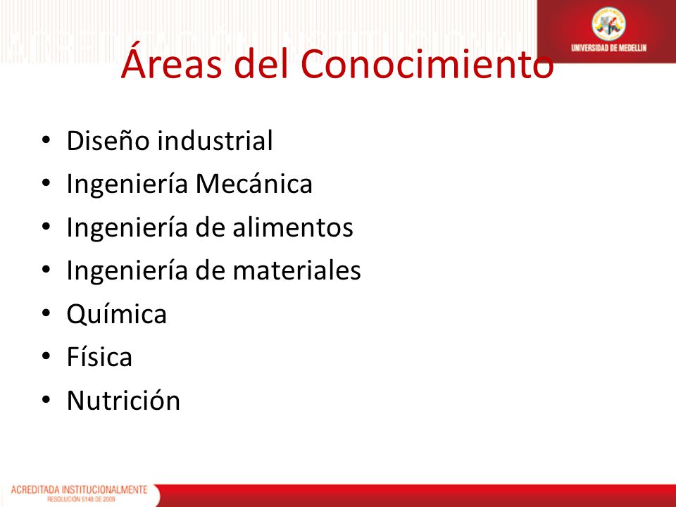 Áreas del Conocimiento