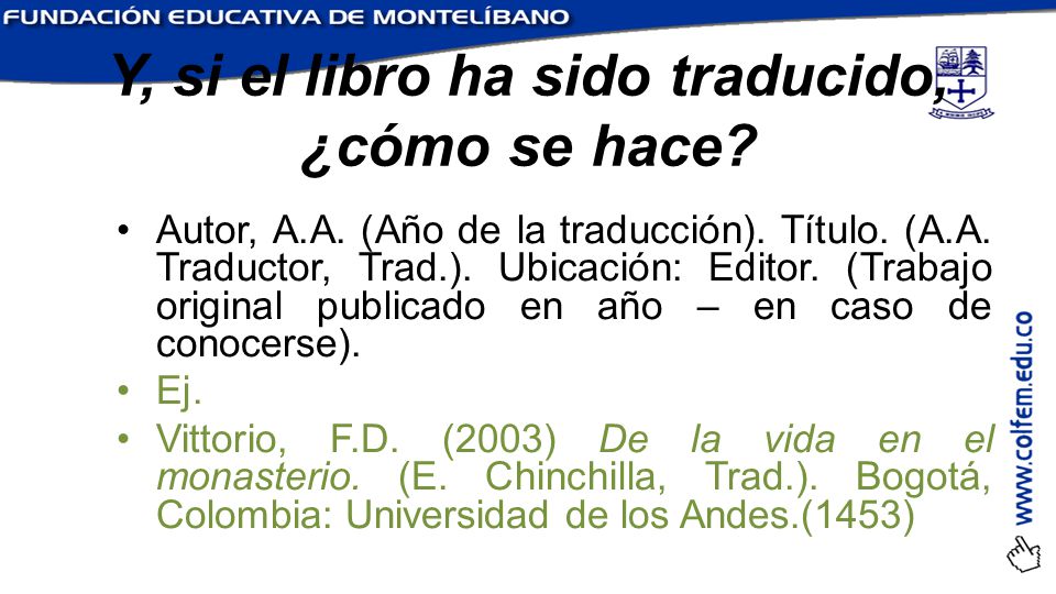 Y, si el libro ha sido traducido, ¿cómo se hace