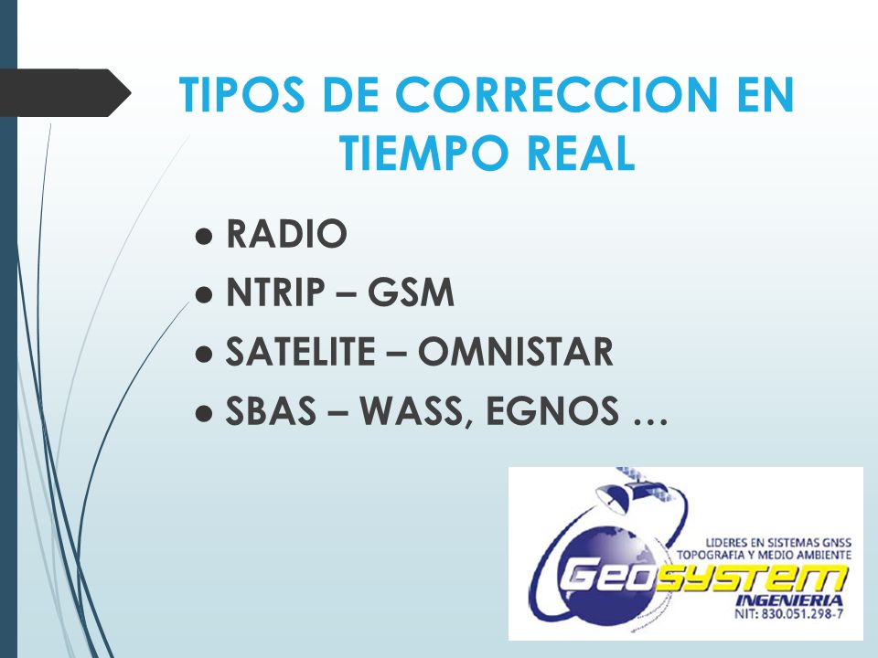 TIPOS DE CORRECCION EN TIEMPO REAL