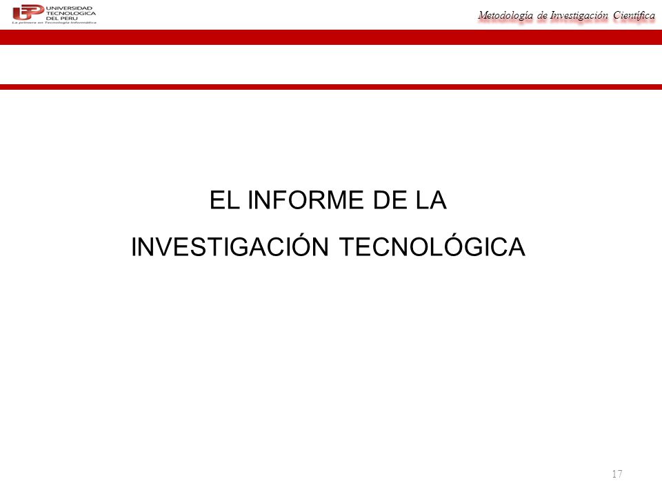 INVESTIGACIÓN TECNOLÓGICA
