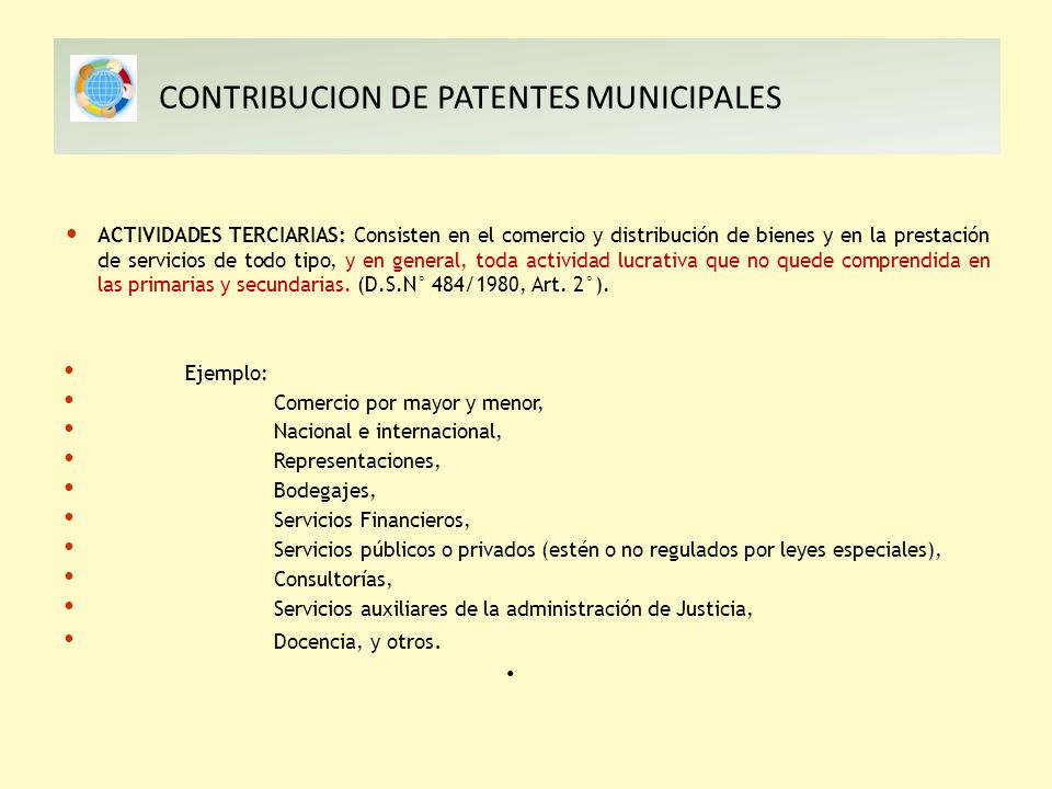 CONTRIBUCION DE PATENTES MUNICIPALES