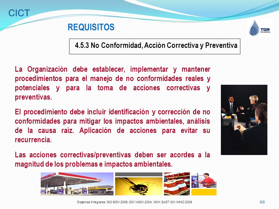 CICT REQUISITOS No Conformidad, Acción Correctiva y Preventiva