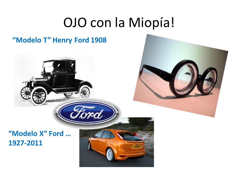 OJO con la Miopía! Modelo T Henry Ford 1908 Modelo X Ford …