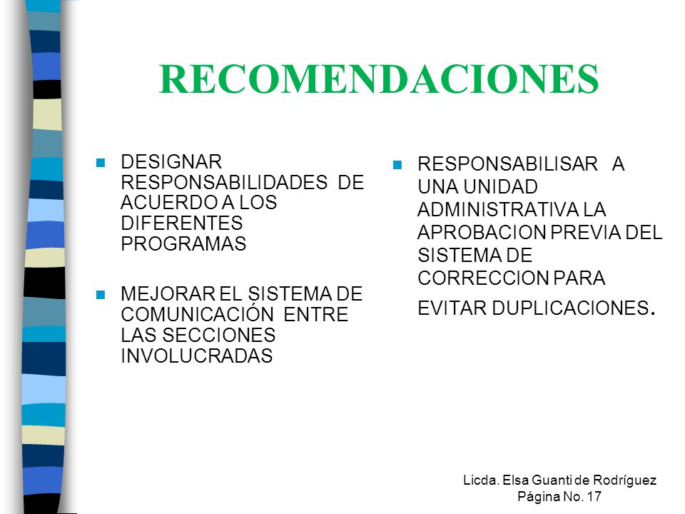 Licda. Elsa Guanti de Rodríguez Página No. 17