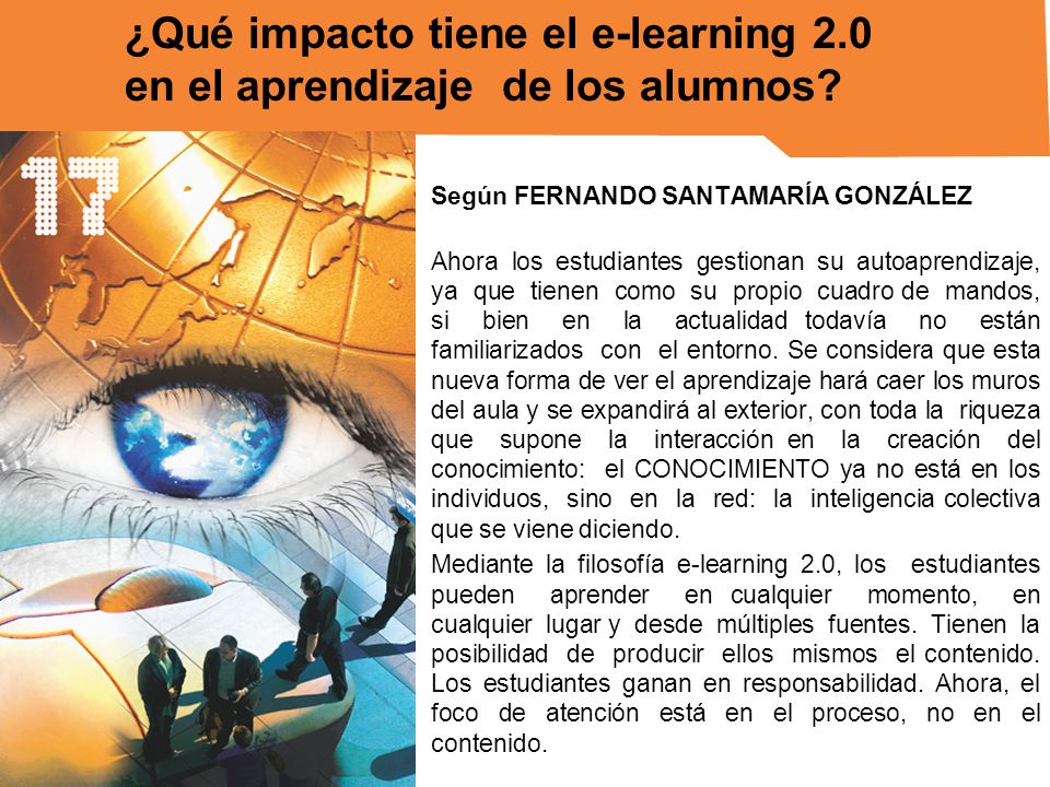 ¿Qué impacto tiene el e-learning 2.0 en el aprendizaje de los alumnos