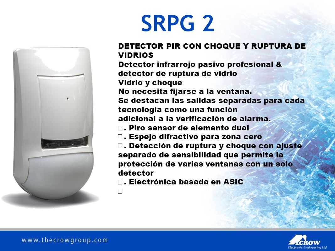SRPG 2 DETECTOR PIR CON CHOQUE Y RUPTURA DE VIDRIOS