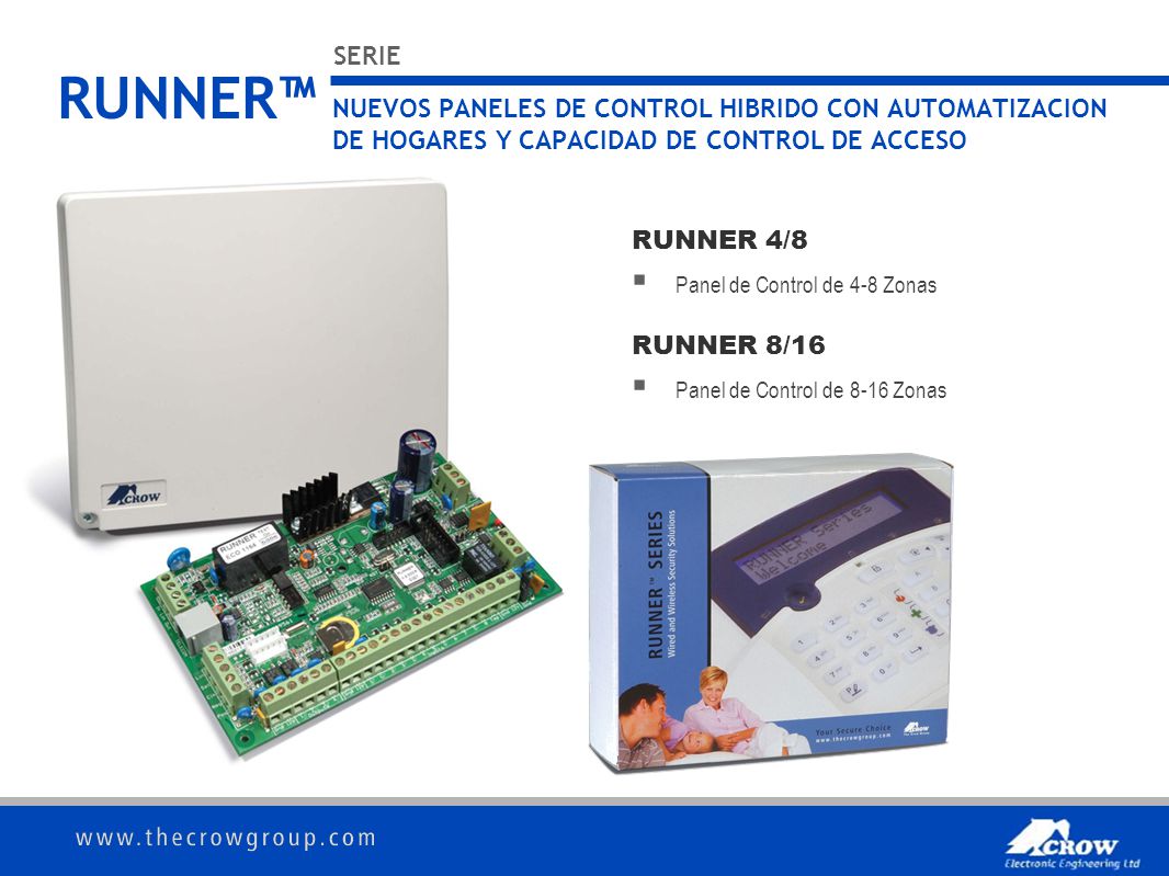 SERIE RUNNER™ NUEVOS PANELES DE CONTROL HIBRIDO CON AUTOMATIZACION DE HOGARES Y CAPACIDAD DE CONTROL DE ACCESO.