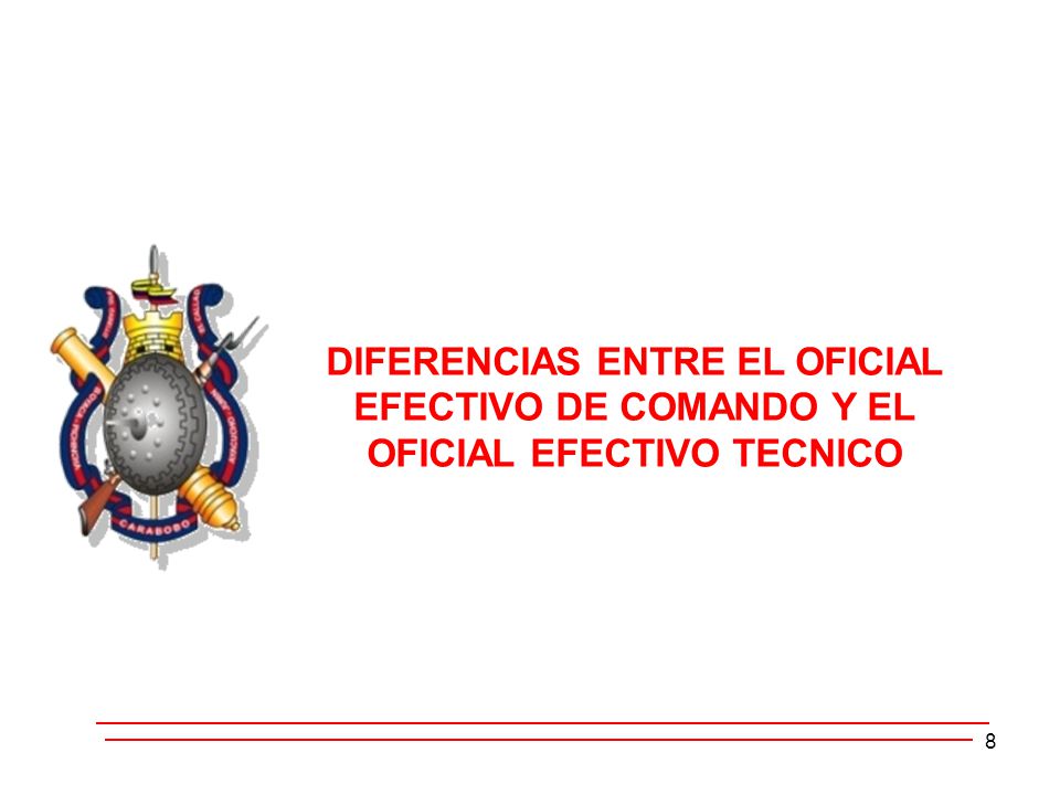 DIFERENCIAS ENTRE EL OFICIAL EFECTIVO DE COMANDO Y EL OFICIAL EFECTIVO TECNICO