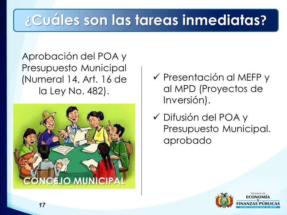 ¿Cuáles son las tareas inmediatas