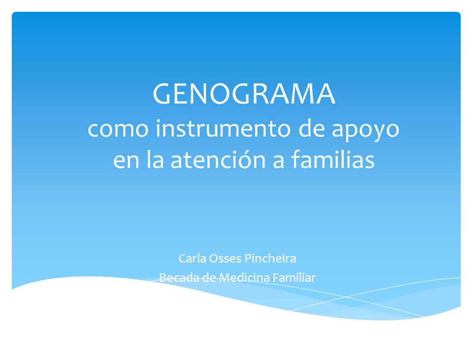 GENOGRAMA como instrumento de apoyo en la atención a familias