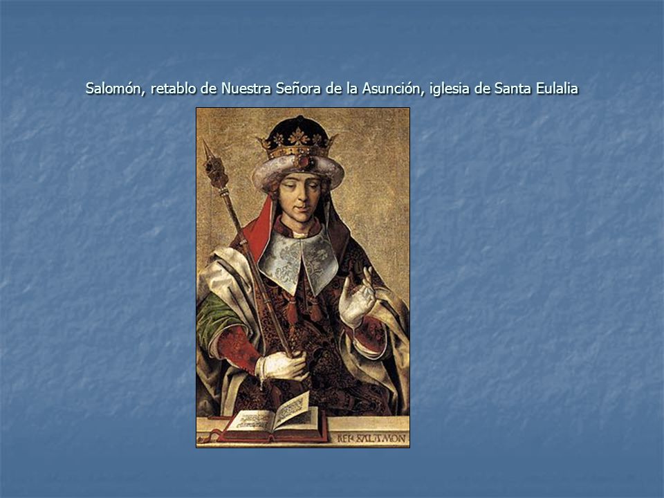 Salomón, retablo de Nuestra Señora de la Asunción, iglesia de Santa Eulalia