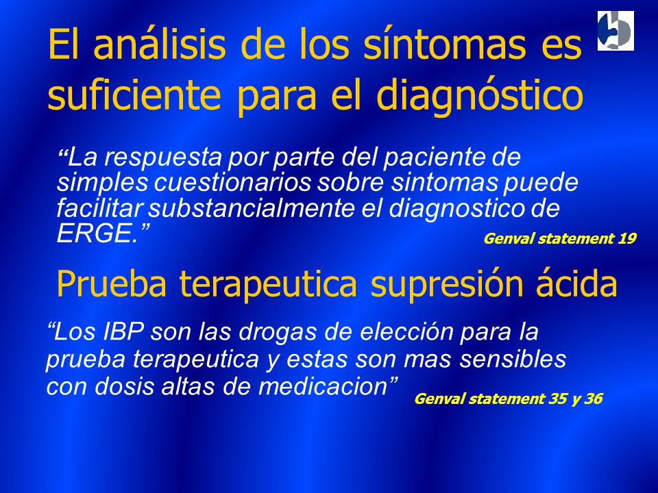 El análisis de los síntomas es suficiente para el diagnóstico