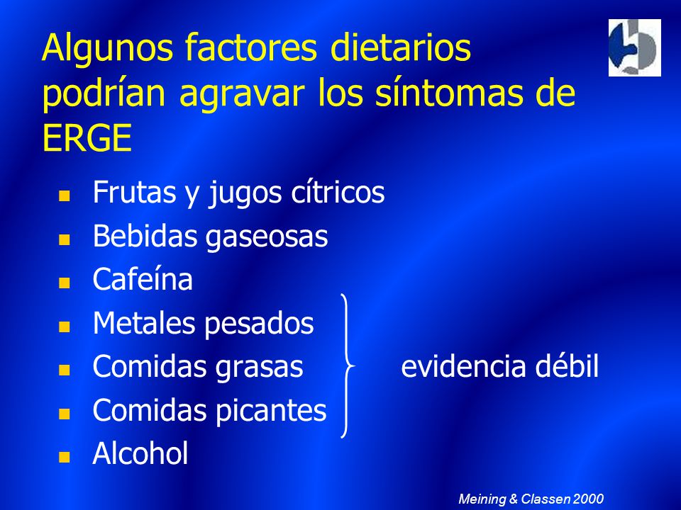 Algunos factores dietarios podrían agravar los síntomas de ERGE