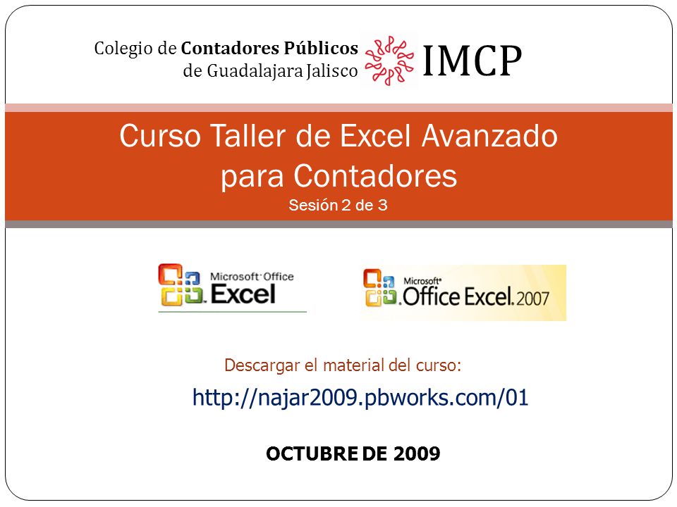 Curso Taller de Excel Avanzado para Contadores Sesión 2 de 3