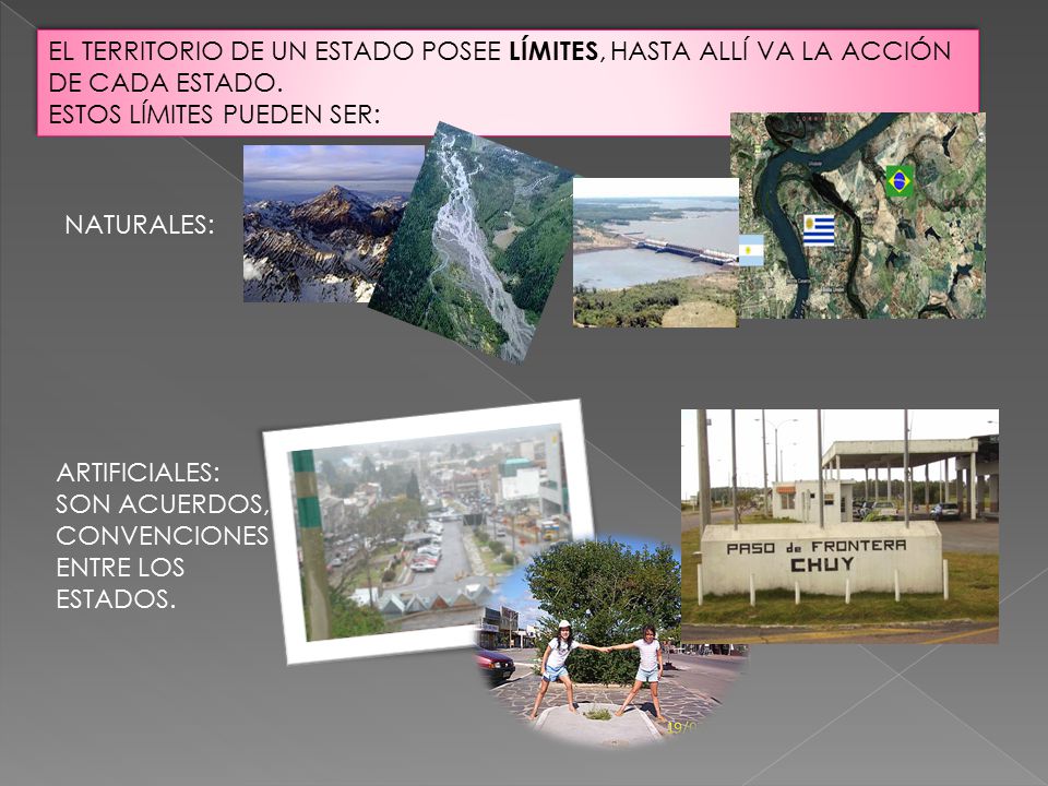 EL TERRITORIO DE UN ESTADO POSEE LÍMITES, HASTA ALLÍ VA LA ACCIÓN DE CADA ESTADO.